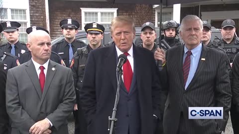 President Trump speaks at the wake for NYPD Officer Jonathan Diller