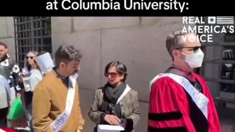 Ben Bergquam Reports: Columbia Professors Wearing Pro-Palestinian Sashes - Refuse to Condemn Hamas
