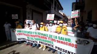 Bloquean calle de La Moneda: Anthoc protesta por el derecho a la salud