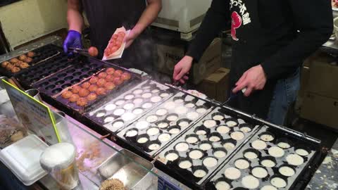 Osaka Takoyaki made by a local employee in Japan