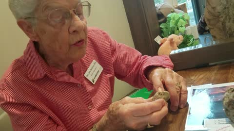 90-year-old Geologist Examines Fossil Find Of 5th Grader