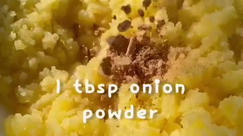 Crispy potato ball with cheese
