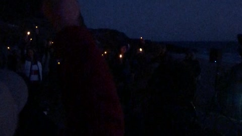 New Years Eve Worship Service On A California Beach