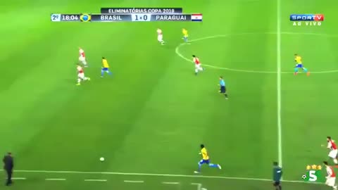 Incredible gol de Neymar vs Paraguay