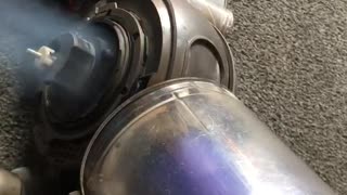 Vacuum Starts on Fire