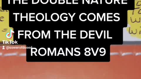 DOUBLE NATURE THEOLOGY IS FROM THE DEVIL,