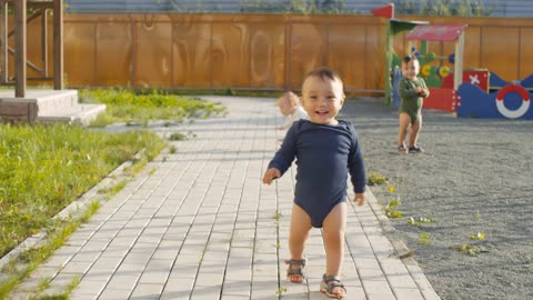 Baby walking and running