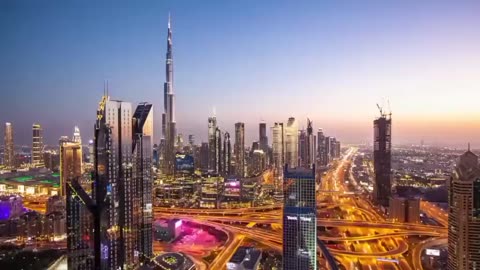 Dubai City Drone Tour Burjkhalifa Downtown View 😊