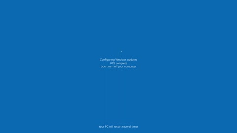 windows 10 update screen 10hrs long