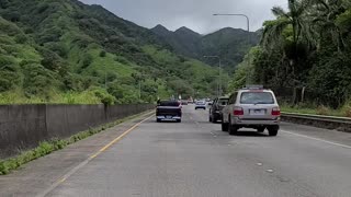 Trump Caravan on H3 Oahu, Hawaii 9/26/20