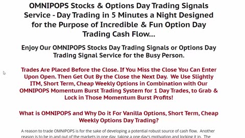 OMNIPOPS Cheap Options Day Trading Signals -Stock Day Trading Signals - Explained