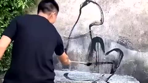 Amazing painting skills of a person