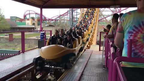 Elitch Gardens Boomerang - Slow Motion 2017