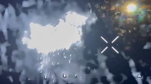 Russian thermal FPV drone destroying a Baba Yaga drone midair