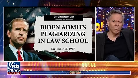 Gutfeld- Biden has been stealing material for so long, Abe Lincoln sent him a cease and desist