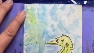 Sea Horse painting tutorial