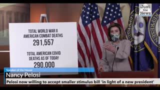 Pelosi now willing to accept smaller stimulus bill 'in light of a new president'
