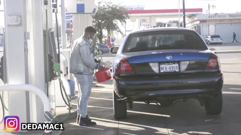 STEALING PEOPLES GAS PRANK!! (GONE WRONG)