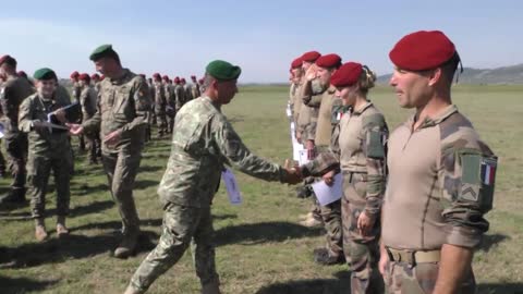 Parachuting Exercise Performed by NATO Soldiers in Romania, September 2022