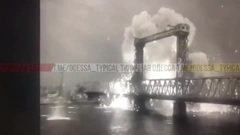 Footage of a strike on the NATO arms supply route: a missile hit a strategic bridge near Odessa