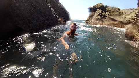 Amazing underwater cave diving footage