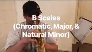 B scales practicing (chromatic, Major, & natural minor)