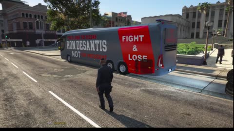 Found Desantis Bus on campaign train broke down