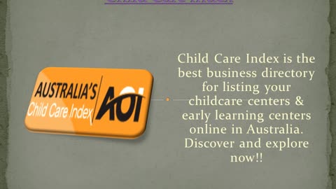 Child Care Index Online Australia | Online Index