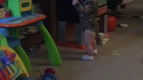 9 Month Baby Takes First Steps