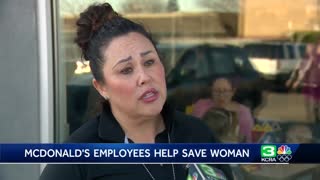 California McDonald's saves abused woman