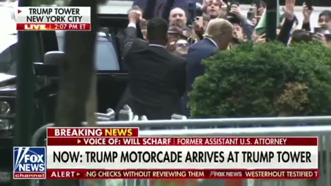 Trump back at Trump Tower!