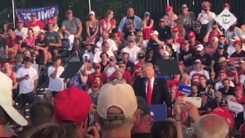 On the ground at Trump's first rally since leaving the White House as he vows to 'save America'