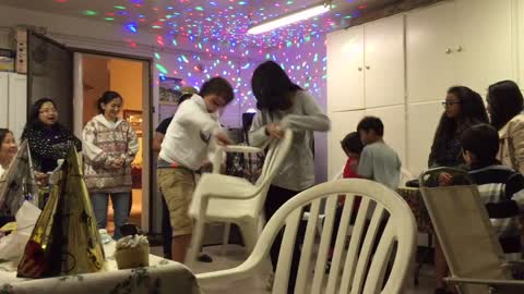 Teenagers Battle For The Last Musical Chair Until It Breaks