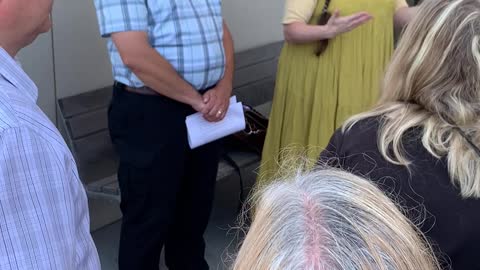 Rick and Susan outside Sherburne Govt Center - July 12, 2022