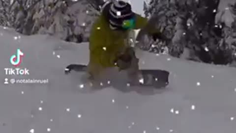 Snowboard Wipeout 360 Cam Footage