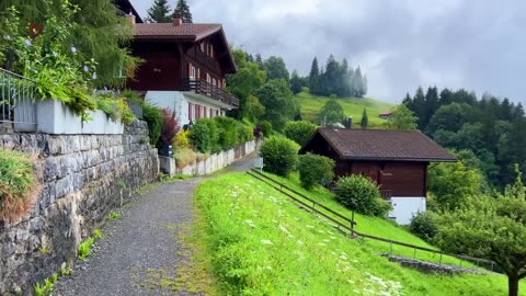 Wengen, Switzerland walking tour 4K - The most beautiful Swiss villages - Fairytale village