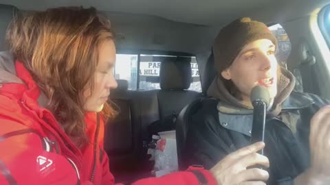 Benita interviews Mark in Ottawa during the Freedom Convoy