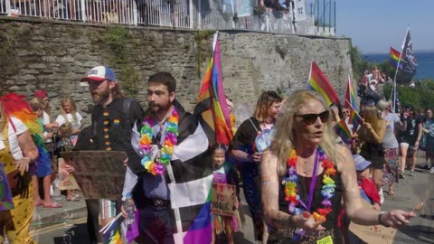 Newquay Devon Cornwall Gay LGBTQIA+ Pride Parade August 2019 Thanks to Jamie. Pictures