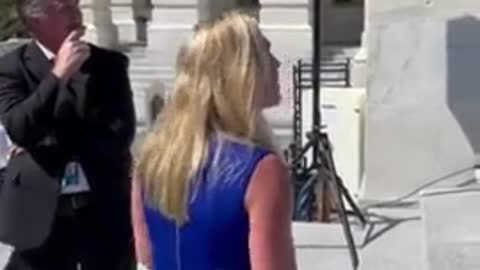 Reps Marjorie Taylor Greene and Debbie Dingell Yell At One Another on Capitol Steps