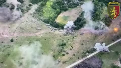 Russian Convoy Hit by Artillery