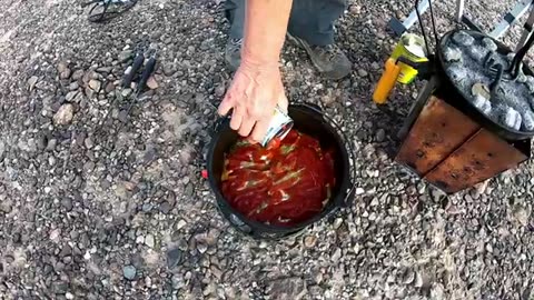 Dutch Oven Cooking - Chili Relleno Casserole Cast Iron Wednesday Camp Cooking Recipes