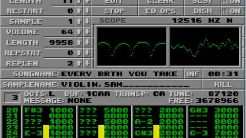 Amiga and Atari ST Protracker Music Mods - Every Breath You Take