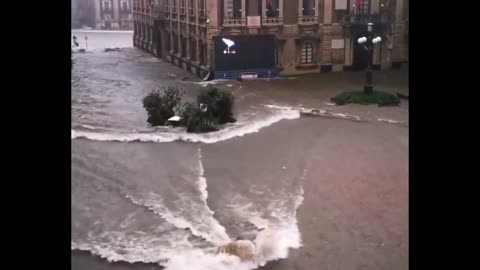 Storm causes severe flooding in Italian city of Catania