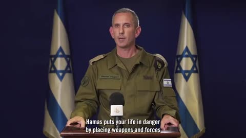 Israel warning to Gaza people
