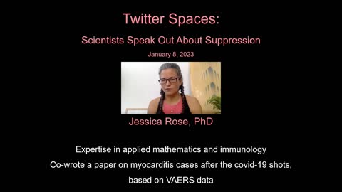 Twitter Spaces: Jessica Rose, PhD Speaks Out About Censorship