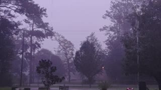 The sound of a rainstorm on your back porch