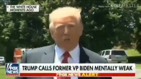 Trump says Biden is fake