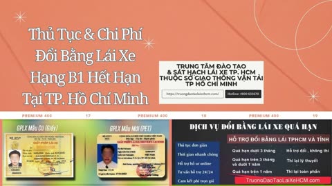 Thủ tục đổi bằng lái xe B1 hết hạn tại TP.HCM thế nào?