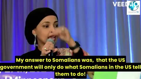 Ilhan Omar says that she is in congress as a representative of Somalia