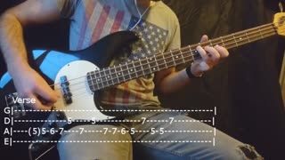 Nirvana - Come As You Are Bass Cover (Tabs)